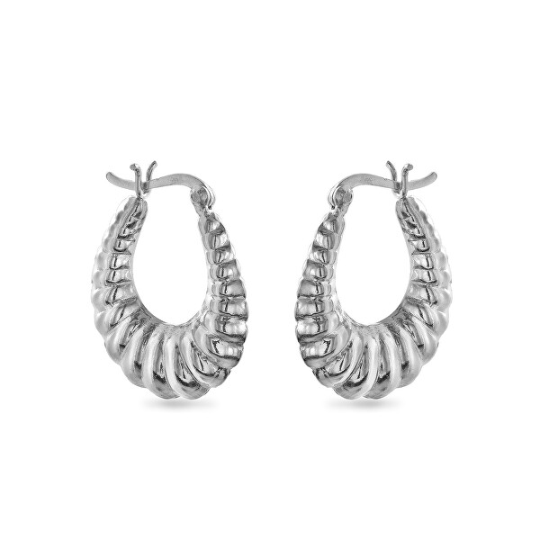 Orecchini alla moda in argento cerchi AJNS0064