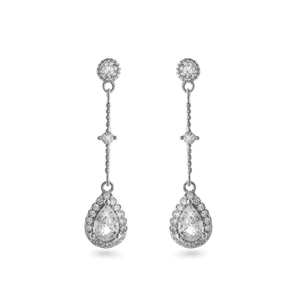 Eleganti orecchini in argento con zirconi cubici AJNS0031