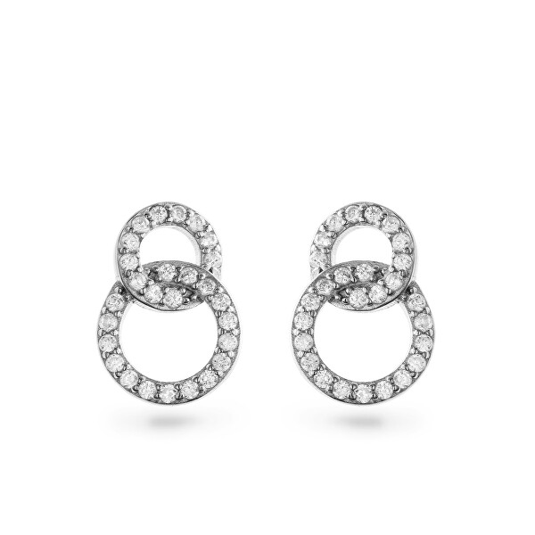 Eleganti orecchini in argento con zirconi cubici AJNS0018