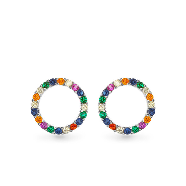 Orecchini in argento con zirconi cubici colorati AJNS0042