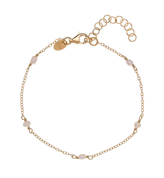 Dámský pozlacený náramek s pravými perlami AL4420.01.000