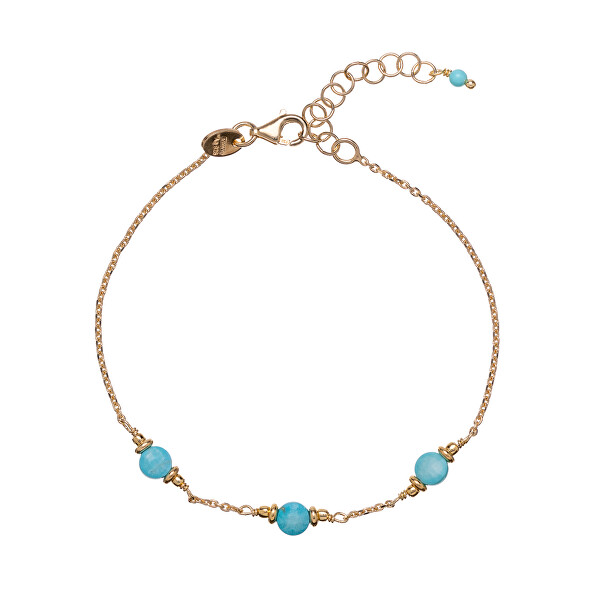 Bracciale placcato in oro da donna con turchese AL3871-Oro