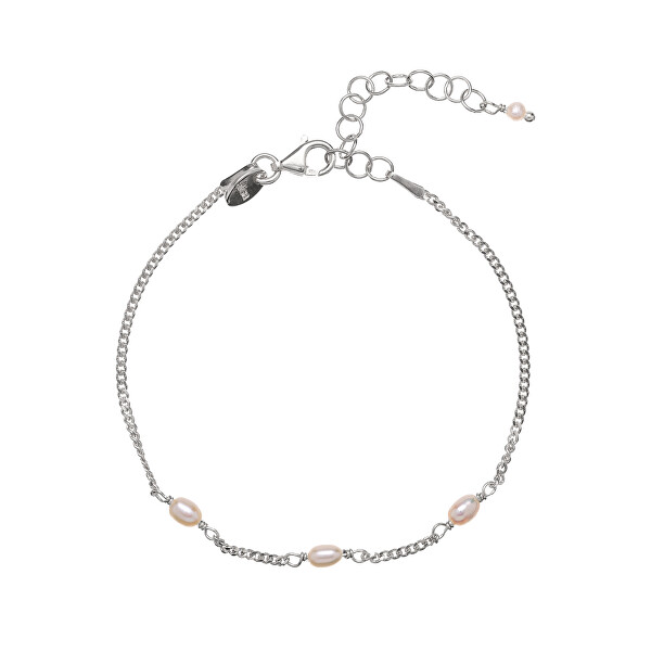 Elegantes Silberarmband mit echten Perlen AL3857-Argento