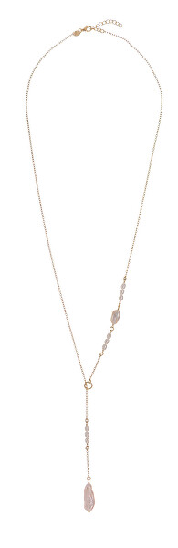 Flexibilní pozlacený náhrdelník s pravými perlami AL5113.01.000