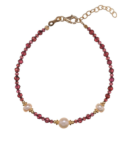 Okouzlující náramek z granátu s pravými perlami AL5178.01.029