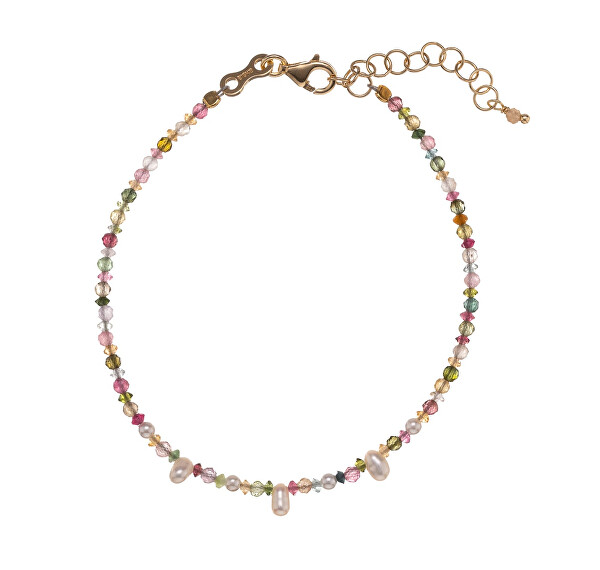 Korálkový náramek s turmalínem a perlami AL4657.01.000