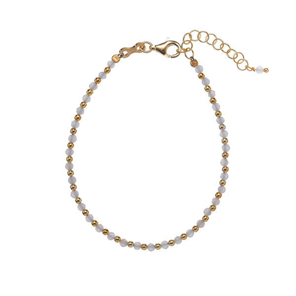 Bracciale con perle di Calcedonio AL1235-Oro-Calcedonio