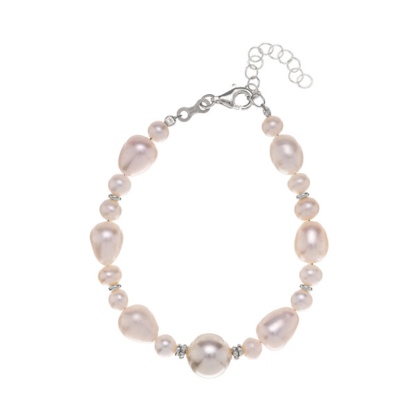 Bracciale con perle di fiume AL4543-Argento