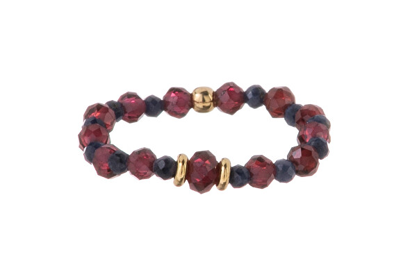 Korálkový prsten z granátu a safíru AL5239.01.000.D