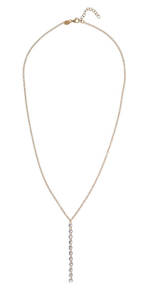 Nepřehlédnutelný pozlacený náhrdelník se zirkony AL5055.01.000