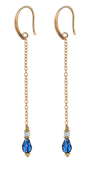 Pozlacené dlouhé náušnice se zirkonem a krystalem AL5226.01.000