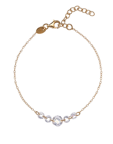 Pozlacený dámský náramek s čirými zirkony AL4841.01.000