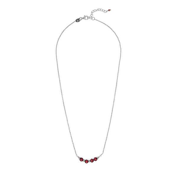 Stříbrný náhrdelník s korálky z granátu AL4896-Argento-Granato