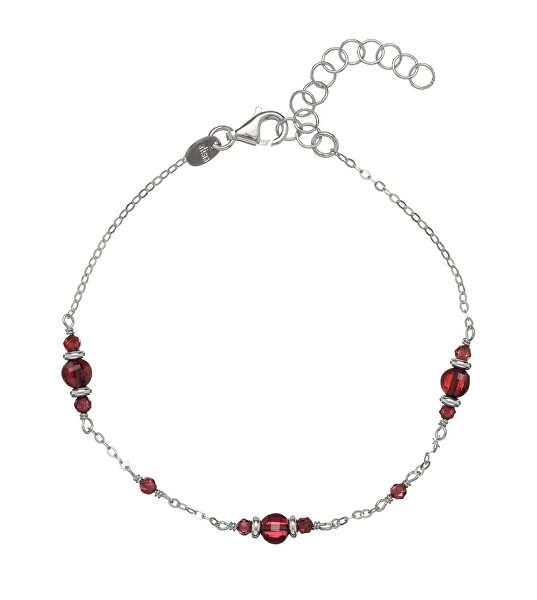 Stříbrný náramek s granátem AL4268-Argento-Granato