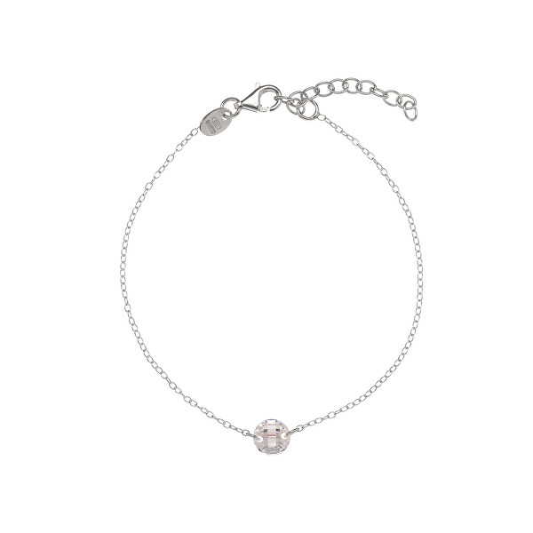 Bracciale in argento con perlina di zircone cubico AL4840-Argento