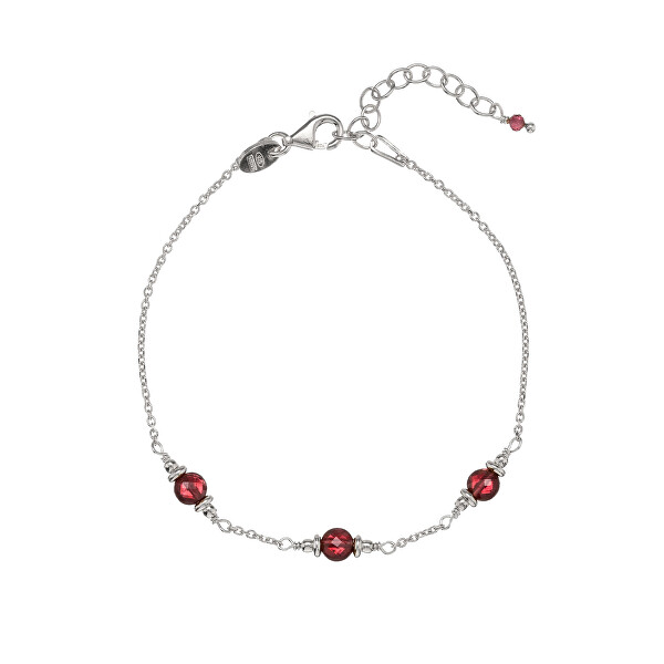 Bracciale in argento con perle di granato AL4899-Argento-Granato