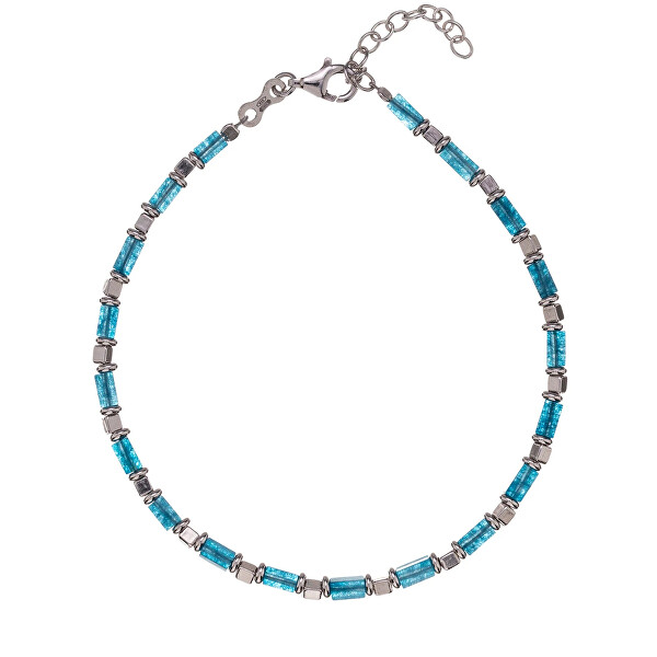 Stylový stříbrný náramek pro muže AL5096-Argento-Blu