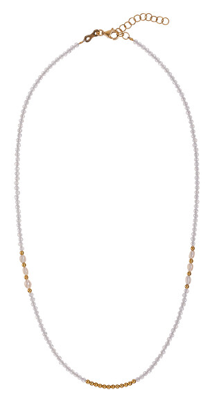 Třpytivý náhrdelník se zirkony a perlami AL4812.01.000