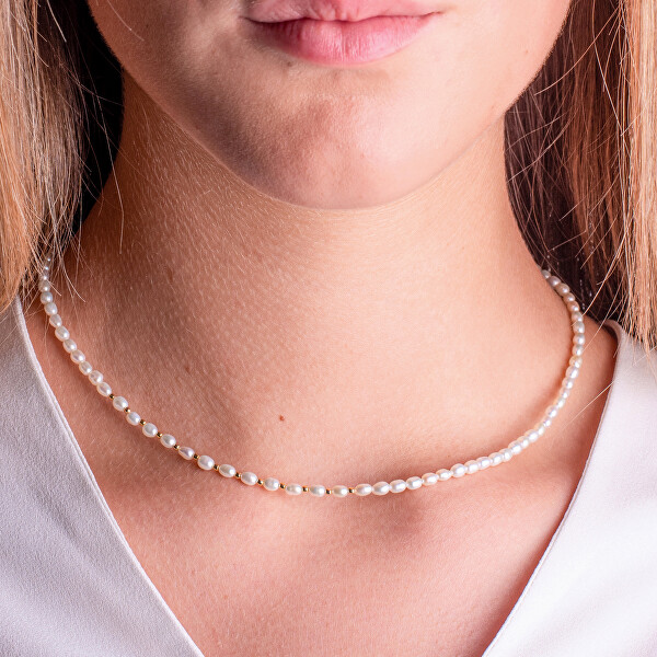Elegantní náhrdelník z pravých perel AL4905.01.000