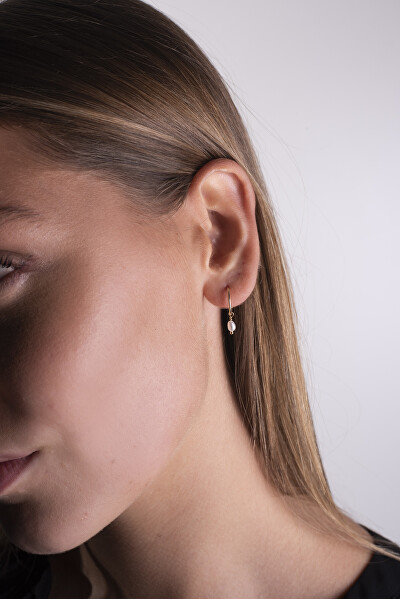 Elegantní pozlacené náušnice s pravou perlou AL1662.01.000