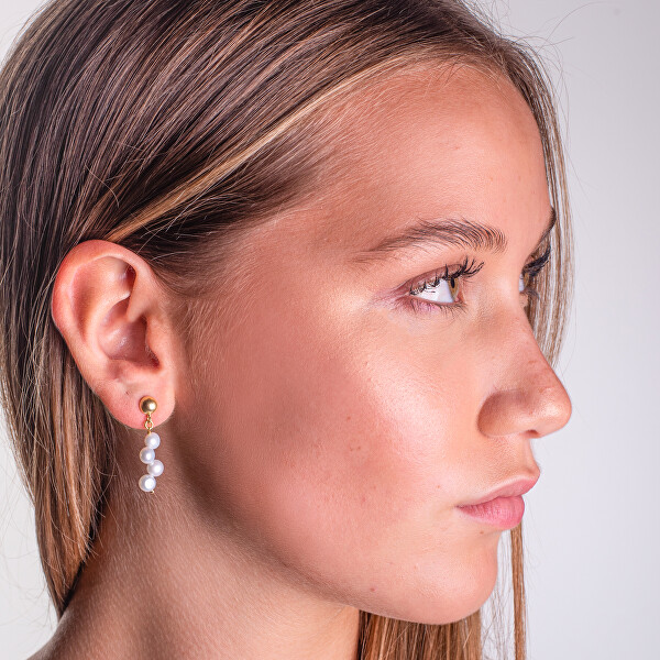 Elegantní visací náušnice se sladkovodními perlami AL5149.01.000