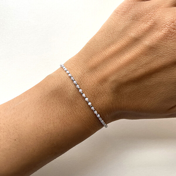 Chalcedon-Perlenarmband AL1235-Argento-Calcedonio