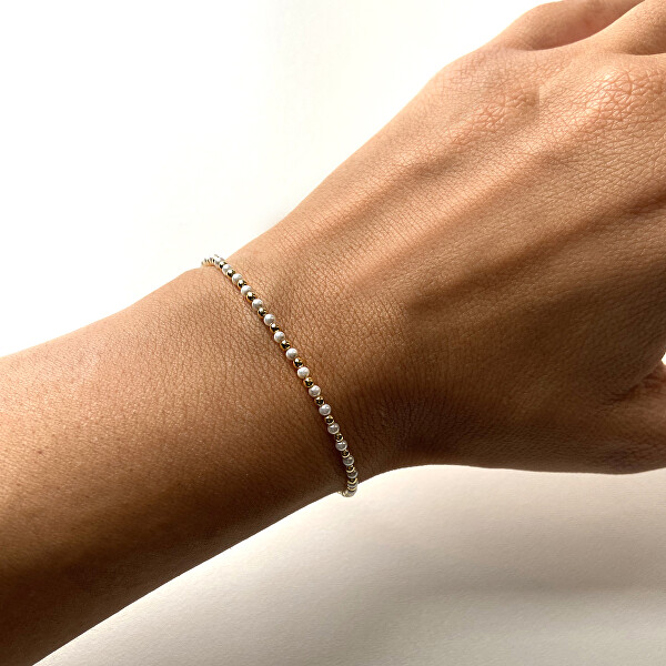 Bracciale con perline d'acqua dolce AL1235-Oro-Perla