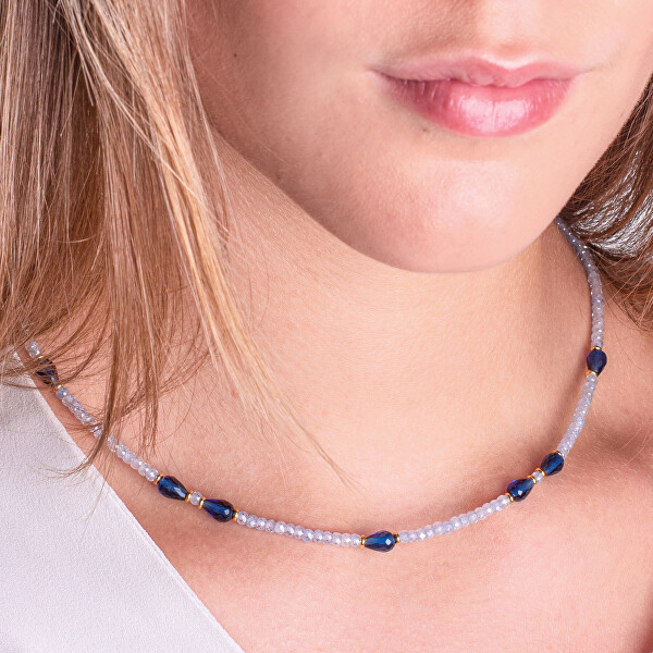 Okouzlující náhrdelník s krystaly a zirkony AL5221.01.000