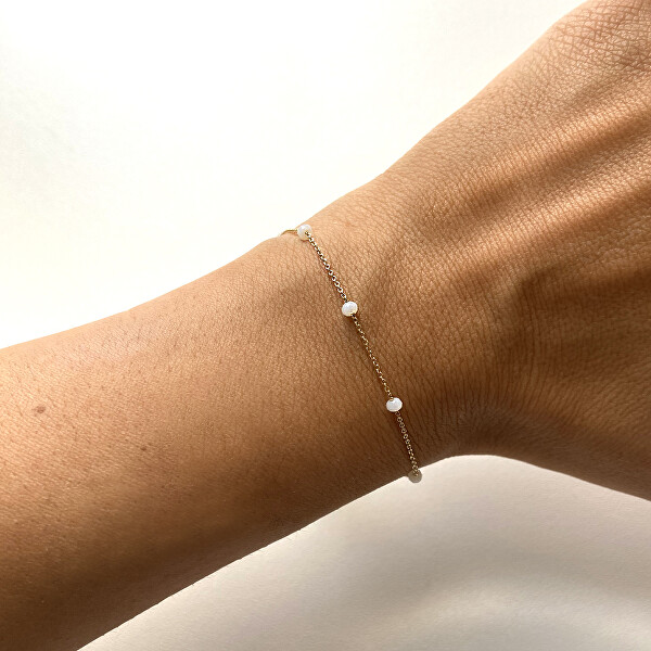 Vergoldetes Armband mit klaren Kristallen AL879-Oro-Bianco