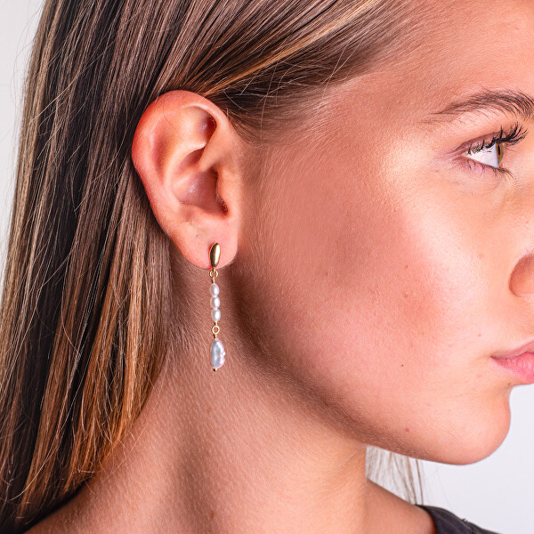 Půvabné visací náušnice s pravými perlami AL5115.01.000