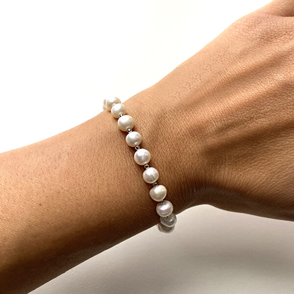 Splendido bracciale di perle da donna AL3047-Argento