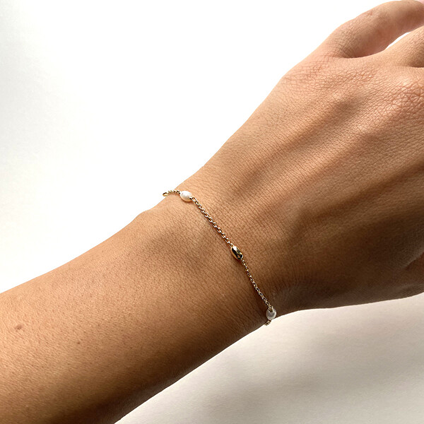 Bezauberndes vergoldetes Armband mit Flussperlen AL4135-Oro