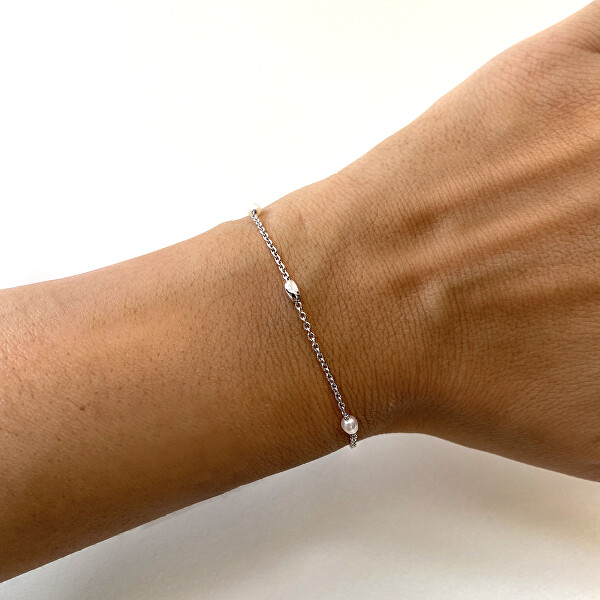 Bezauberndes Silberarmband mit Flussperlen AL4135-Argento