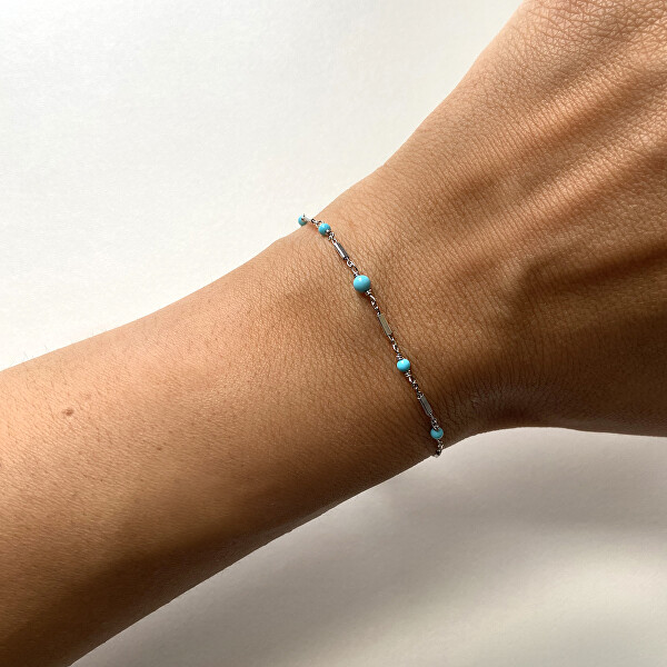 Bracciale in argento con turchese AL3246-Argento-Turchese