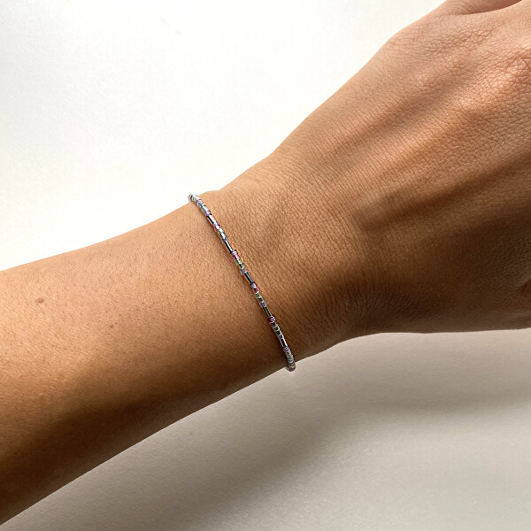 Stilvolles Armband mit Perlen Miyuki AL4352-Argento