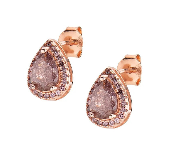 Blyštivé pozlacené náušnice Tear Drop Lady ECRGRBRBRZ