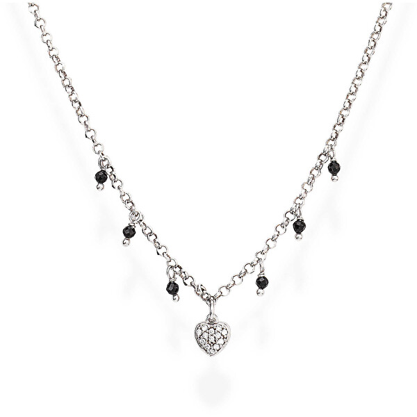 Elegantní náhrdelník s černými krystaly Candy Charm CLCBNZ