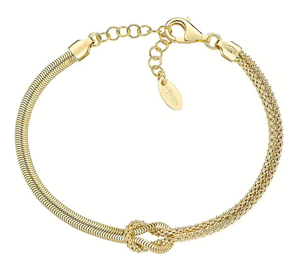 Elegantní pozlacený náramek Love Knot BRNOAMGG1