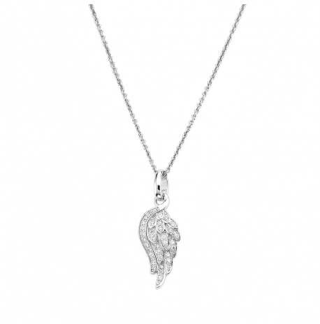 Jemný stříbrný náhrdelník Angels CLPW (řetízek, přívěsek)