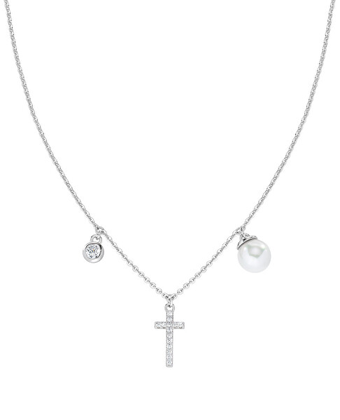 Jemný stříbrný náhrdelník s přívěsky Subjects CLCRPEBBZ