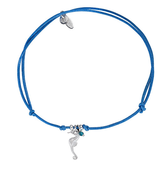 Modrý šnúrkový náramok s morským koníkom Subjects BRANCOCABP