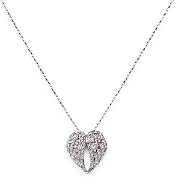 Originální stříbrný náhrdelník se zirkony Angels CLWH3