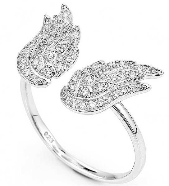 Originální stříbrný prsten se zirkony Angels RW