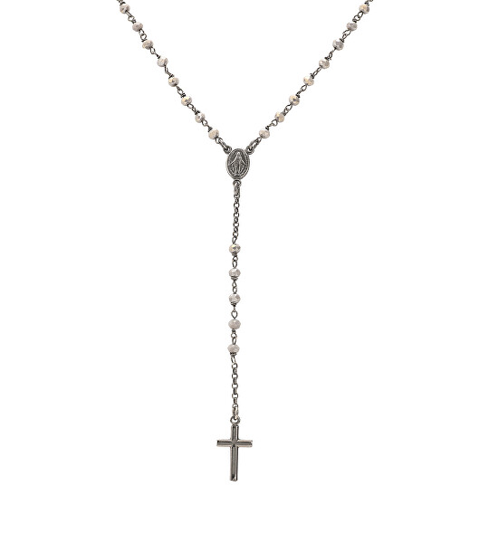 Stříbrný náhrdelník s krystaly Rosary CRONF4