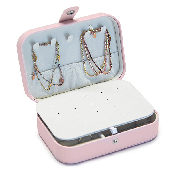 Cutie roz de călătorie pentru bijuterii POGIRO