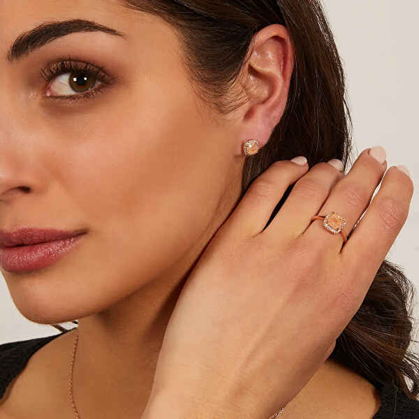 Elegantní pozlacené náušnice se zirkony Lady ECRQRCHCHZ