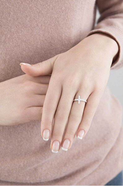 Originální stříbrný prsten se zirkony Rosary ACOBB