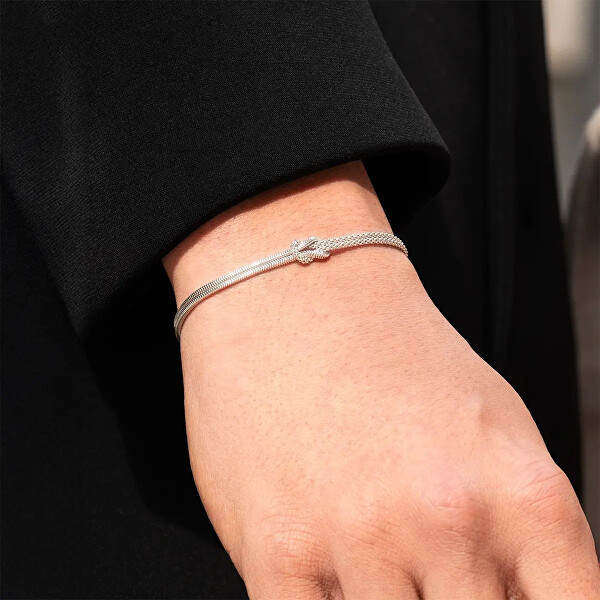 Elegantní stříbrný náramek Love Knot BRNOAMBB1