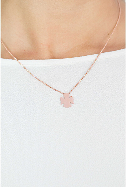 Ružovo pozlátený strieborný náhrdelník Angels CLAR3