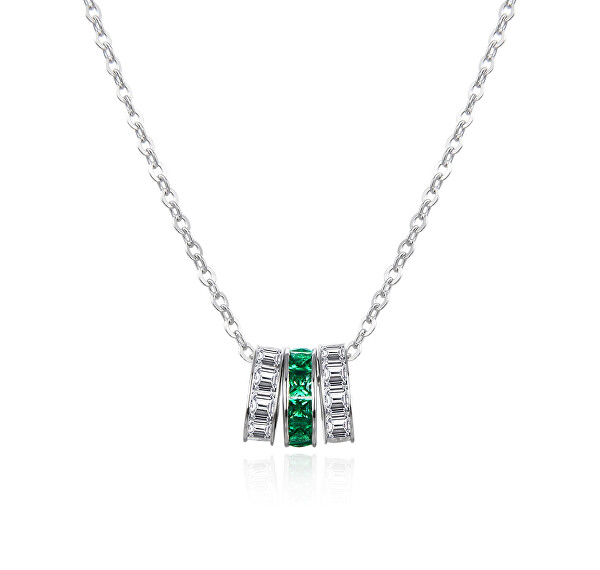 Elegantní stříbrný náhrdelník se zirkony AGT-N039WGR